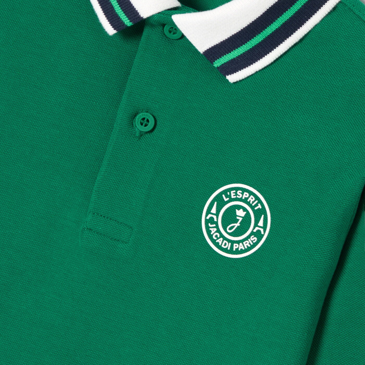 Boy cotton piqué polo shirt - vert cresson