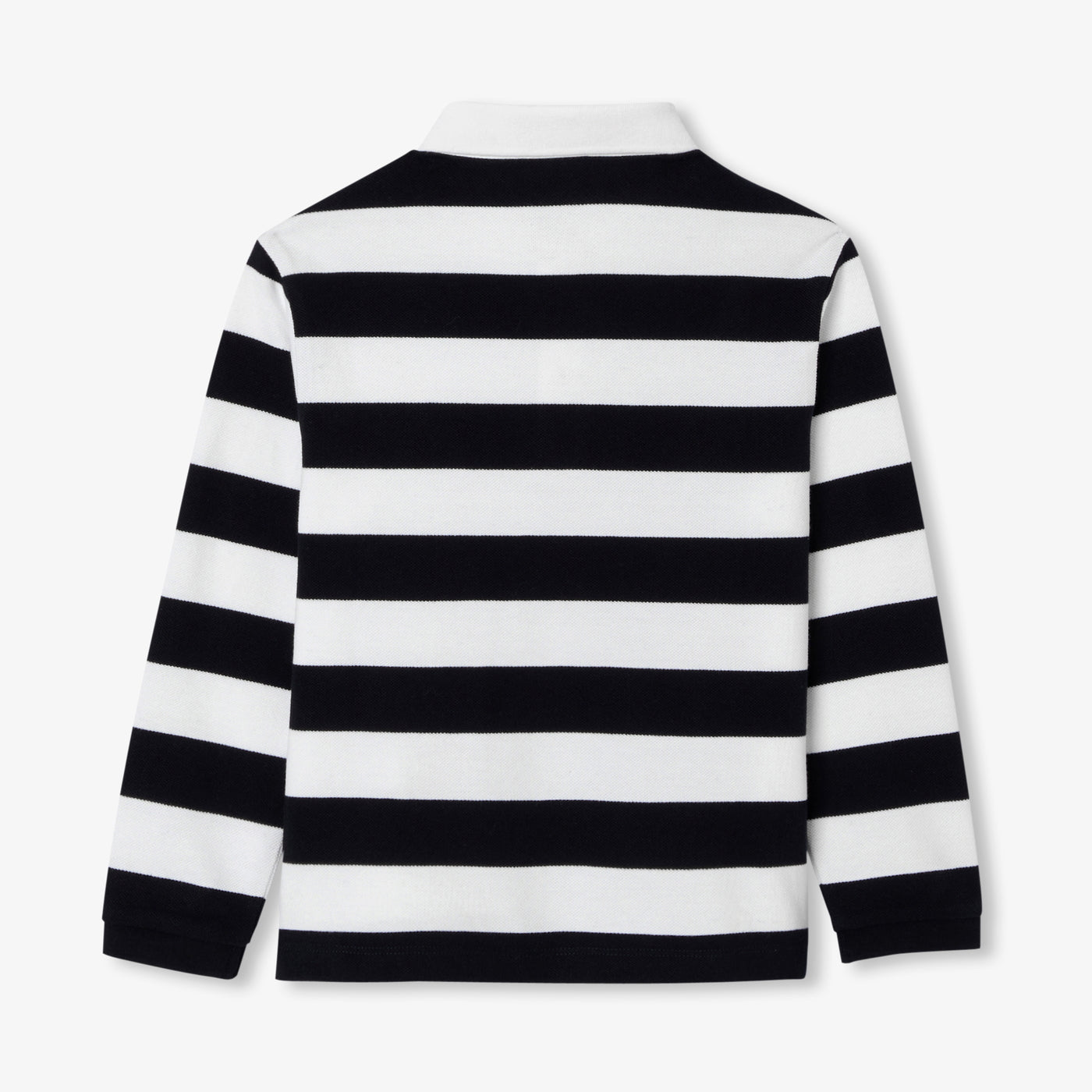 Child cotton piqué rugby polo shirt - marine/blanc