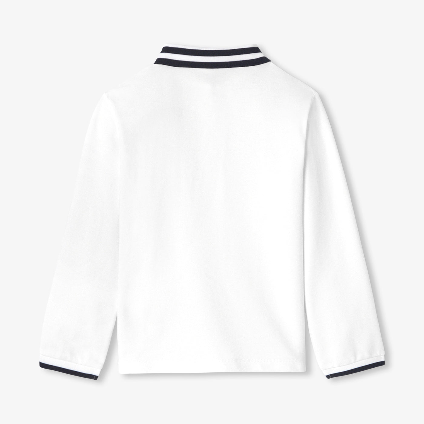 Boy long-sleeved cotton polo shirt - blanc jacadi