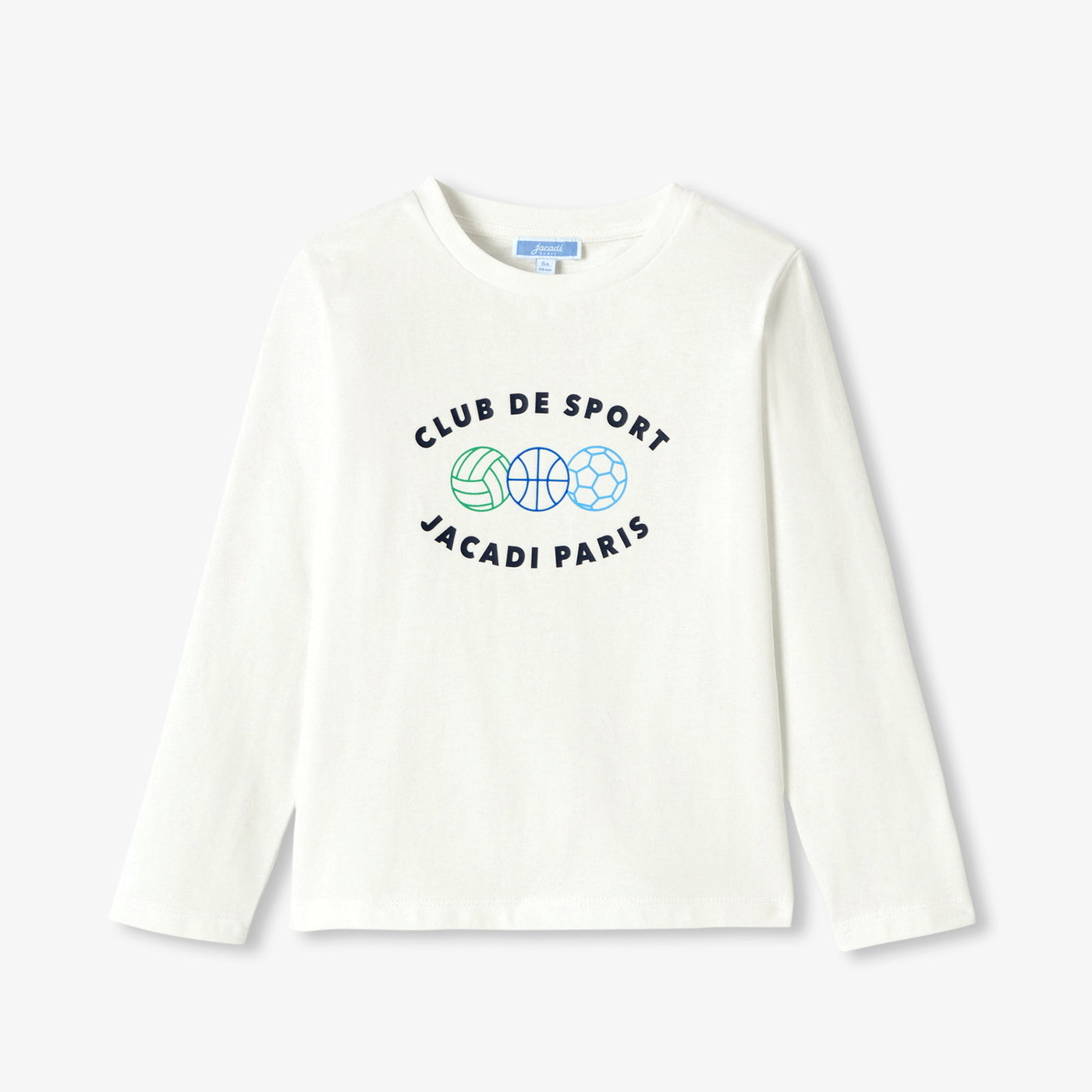 Boy long-sleeved T-shirt - blanc doux jacadi