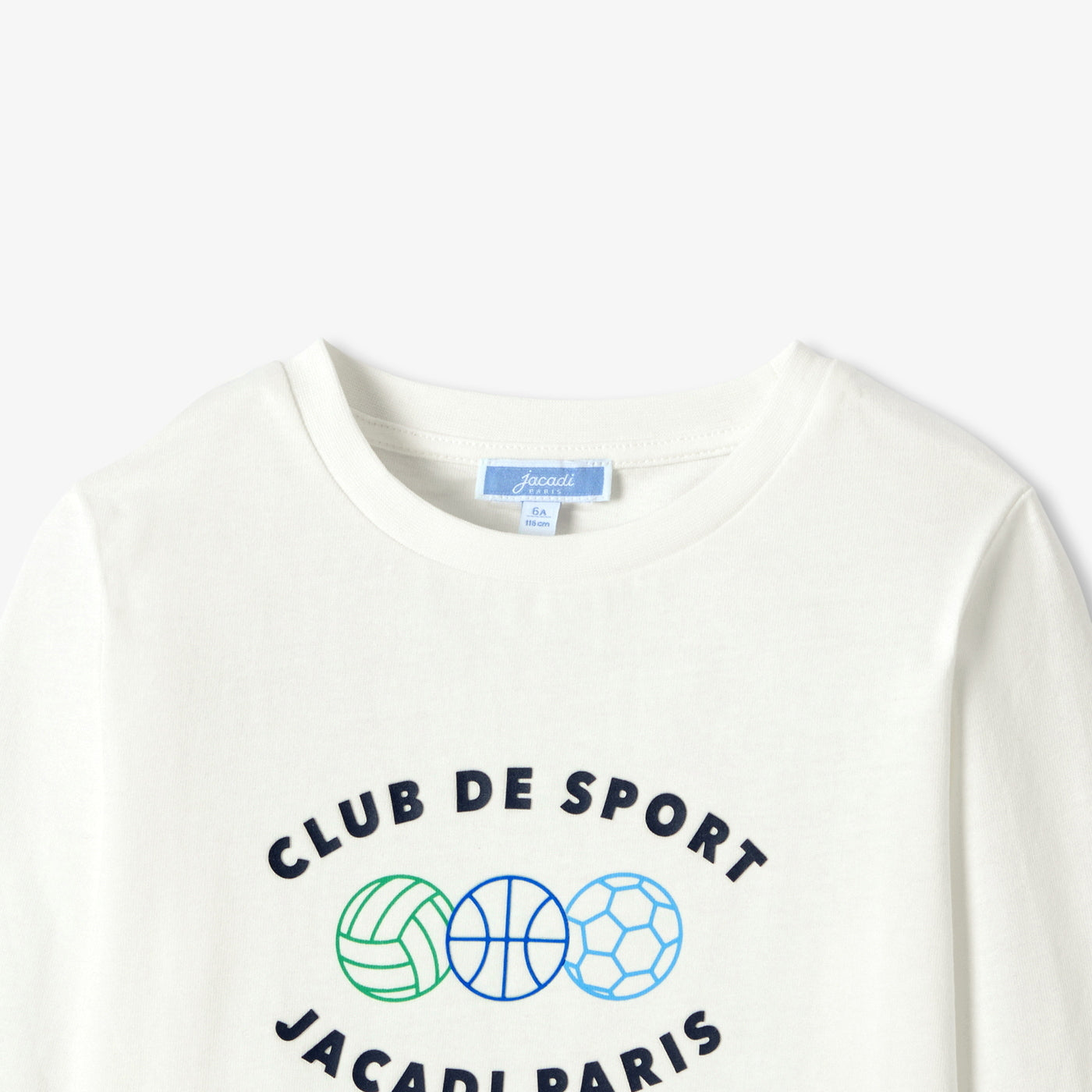 Boy long-sleeved T-shirt - blanc doux jacadi