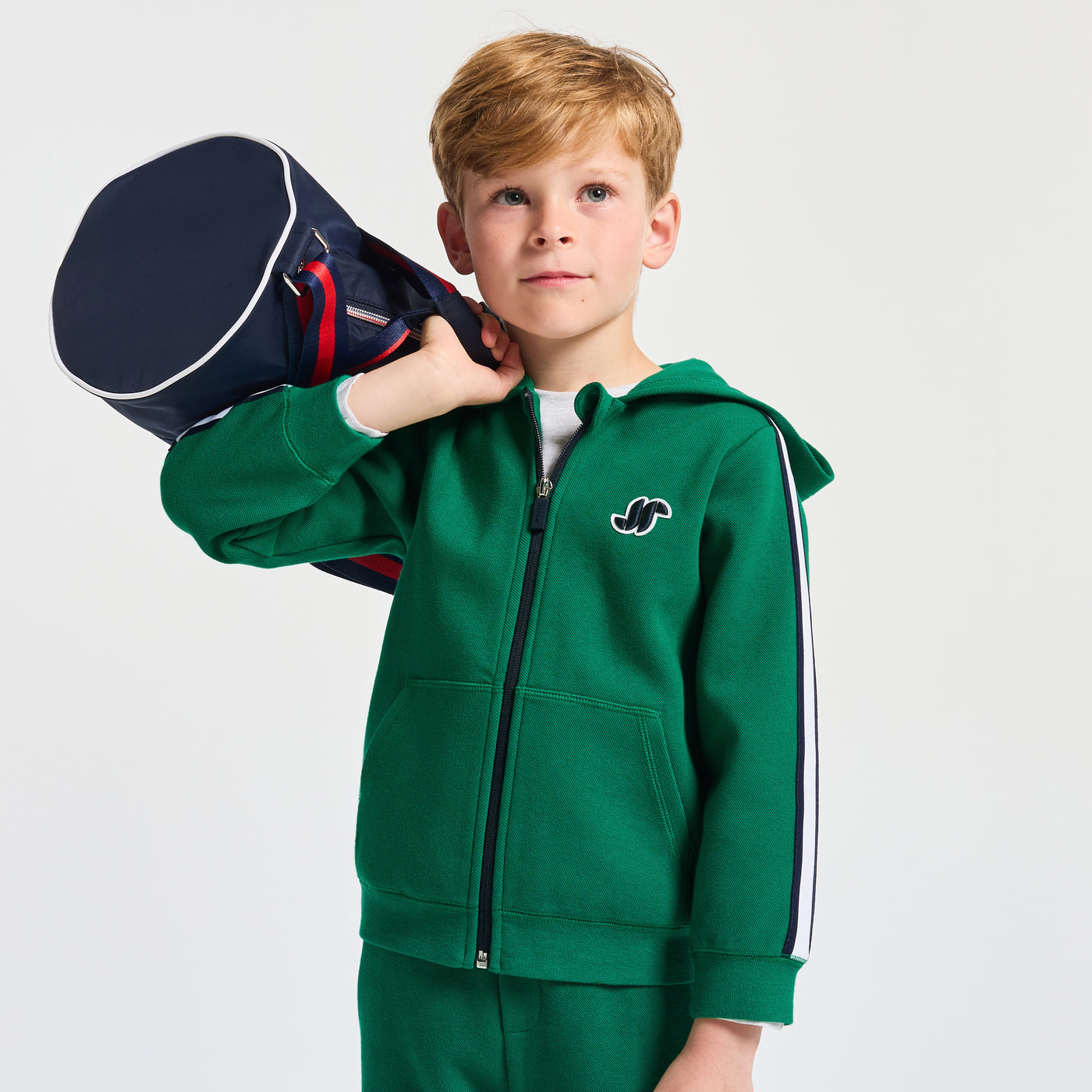 Boy zip-up sweatshirt - vert cresson