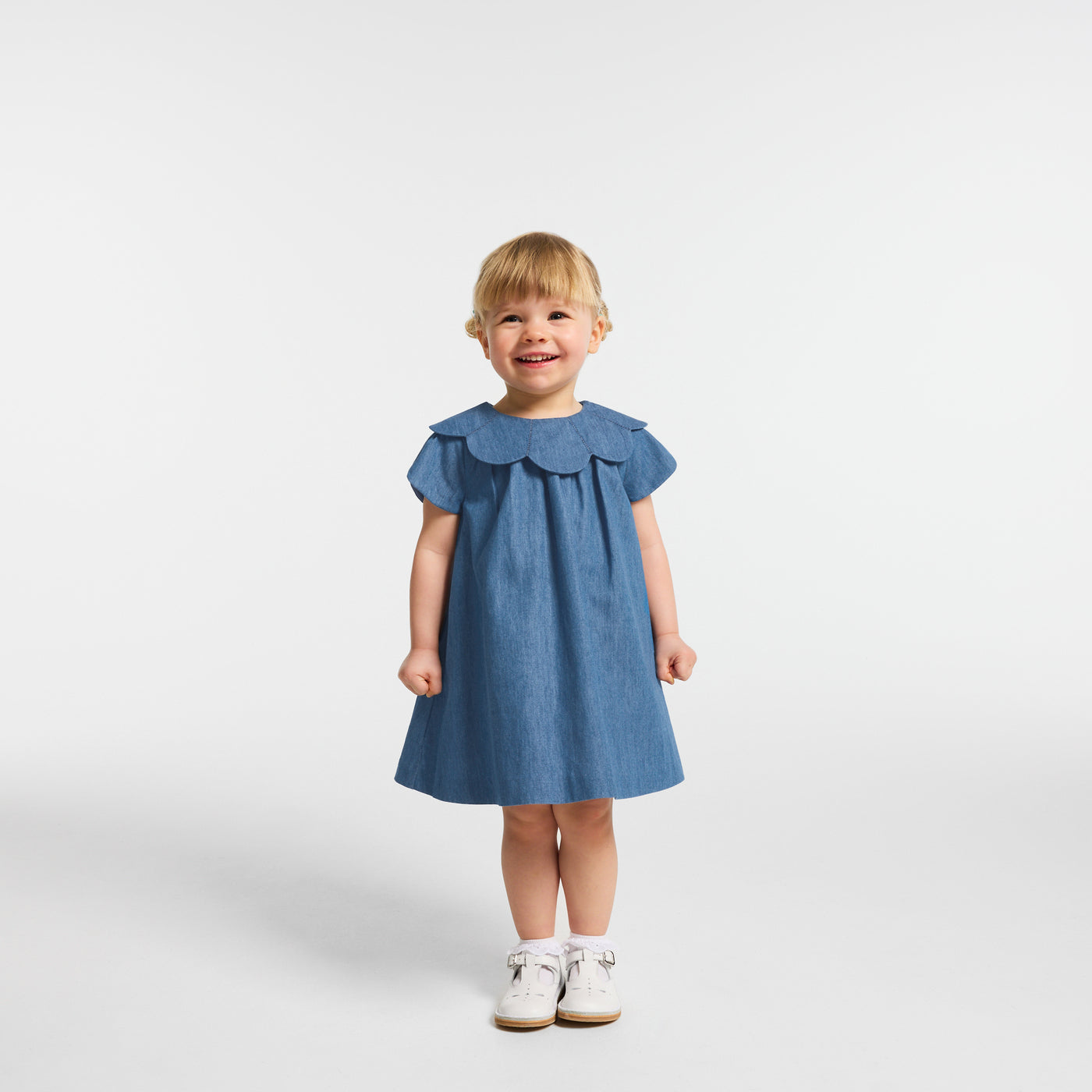 Baby girl chambray dress - chambray