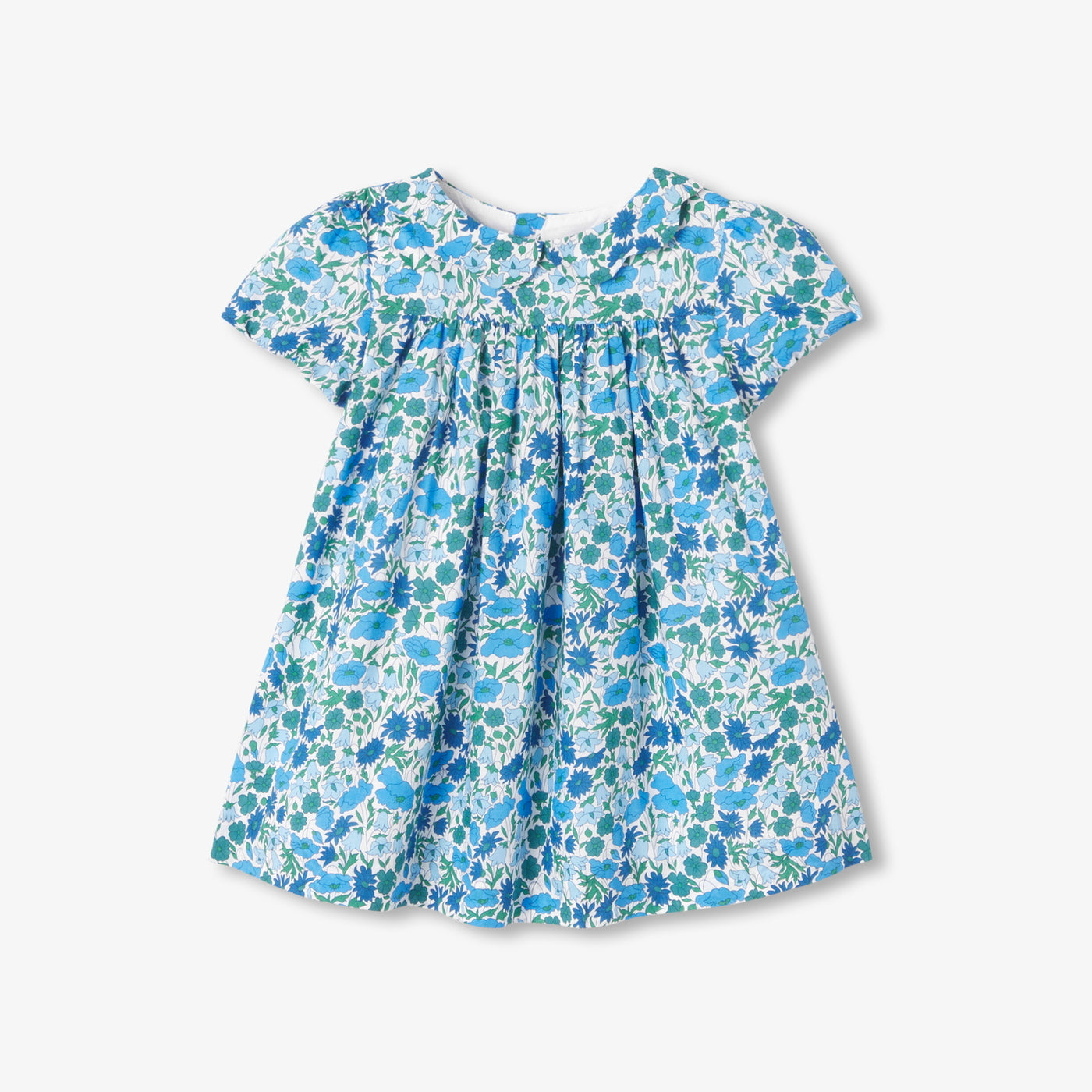 Baby girl Liberty fabric dress - bleu/multico