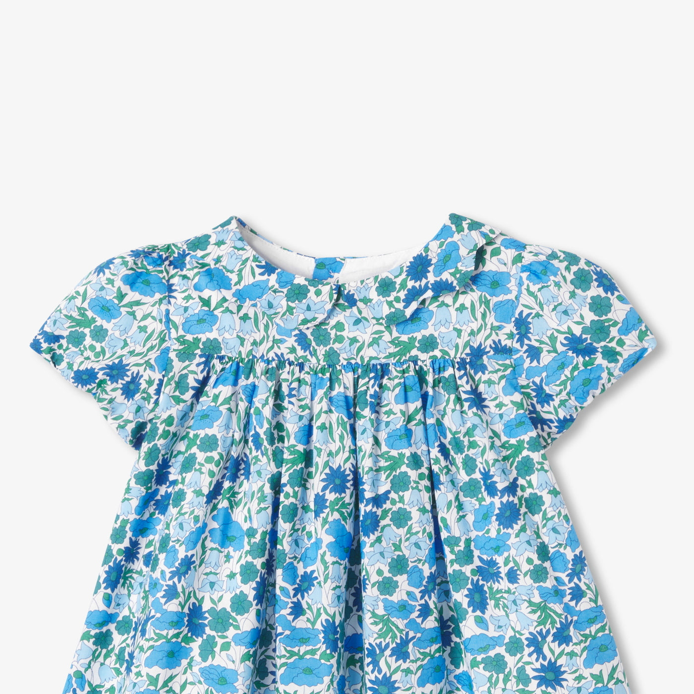 Baby girl Liberty fabric dress - bleu/multico