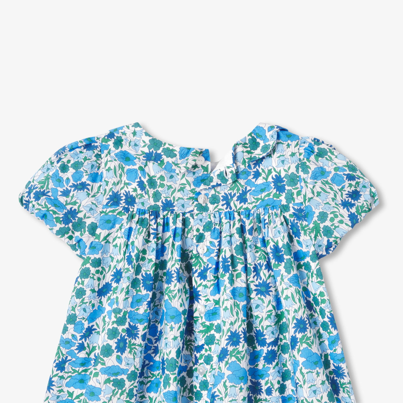 Baby girl Liberty fabric dress - bleu/multico