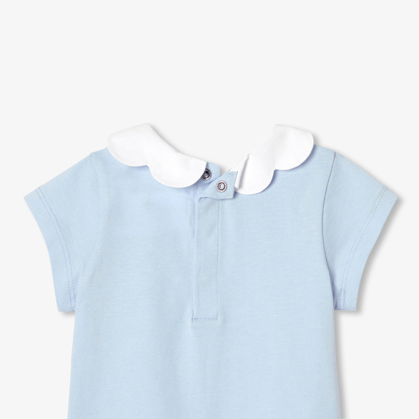 Baby girl scalloped collar T-shirt - nuage