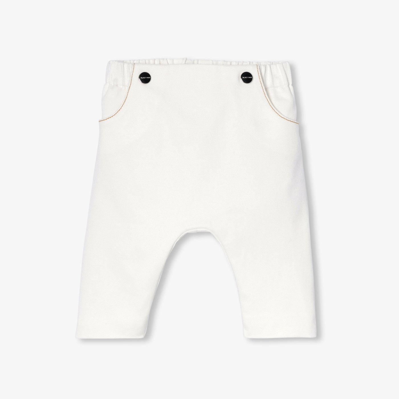 Baby jersey-lined comfort jeans - blanc doux jacadi