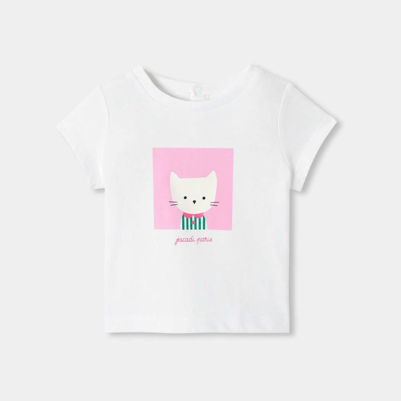 Baby girl short-sleeved jersey T-shirt - blanc jacadi