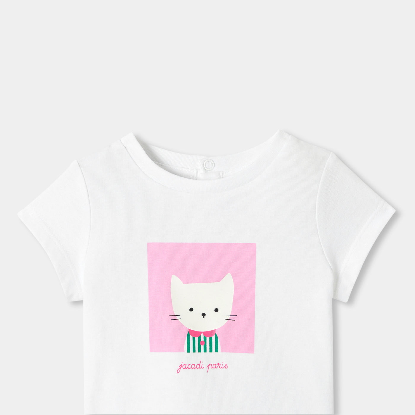 Baby girl short-sleeved jersey T-shirt - blanc jacadi