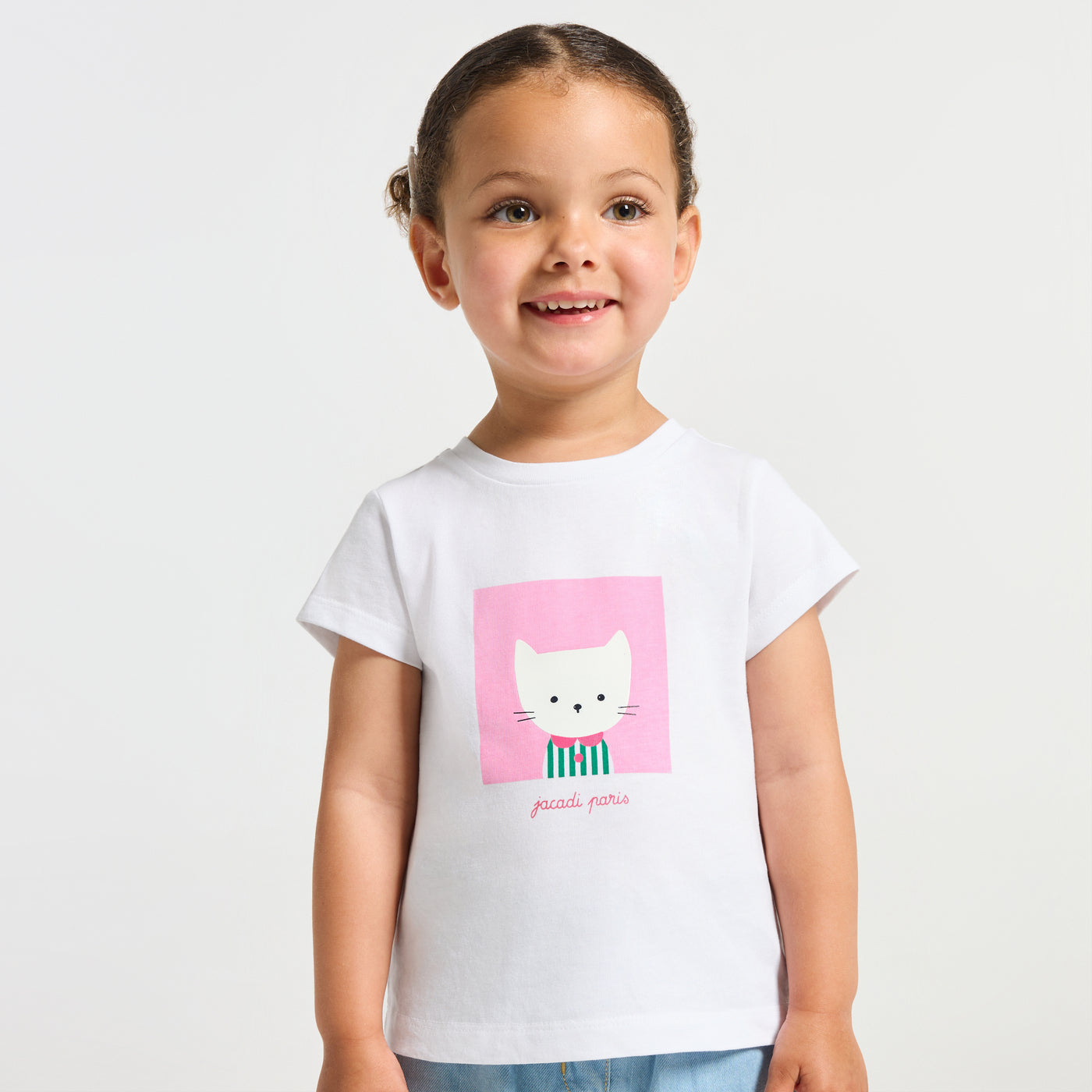 Baby girl short-sleeved jersey T-shirt - blanc jacadi