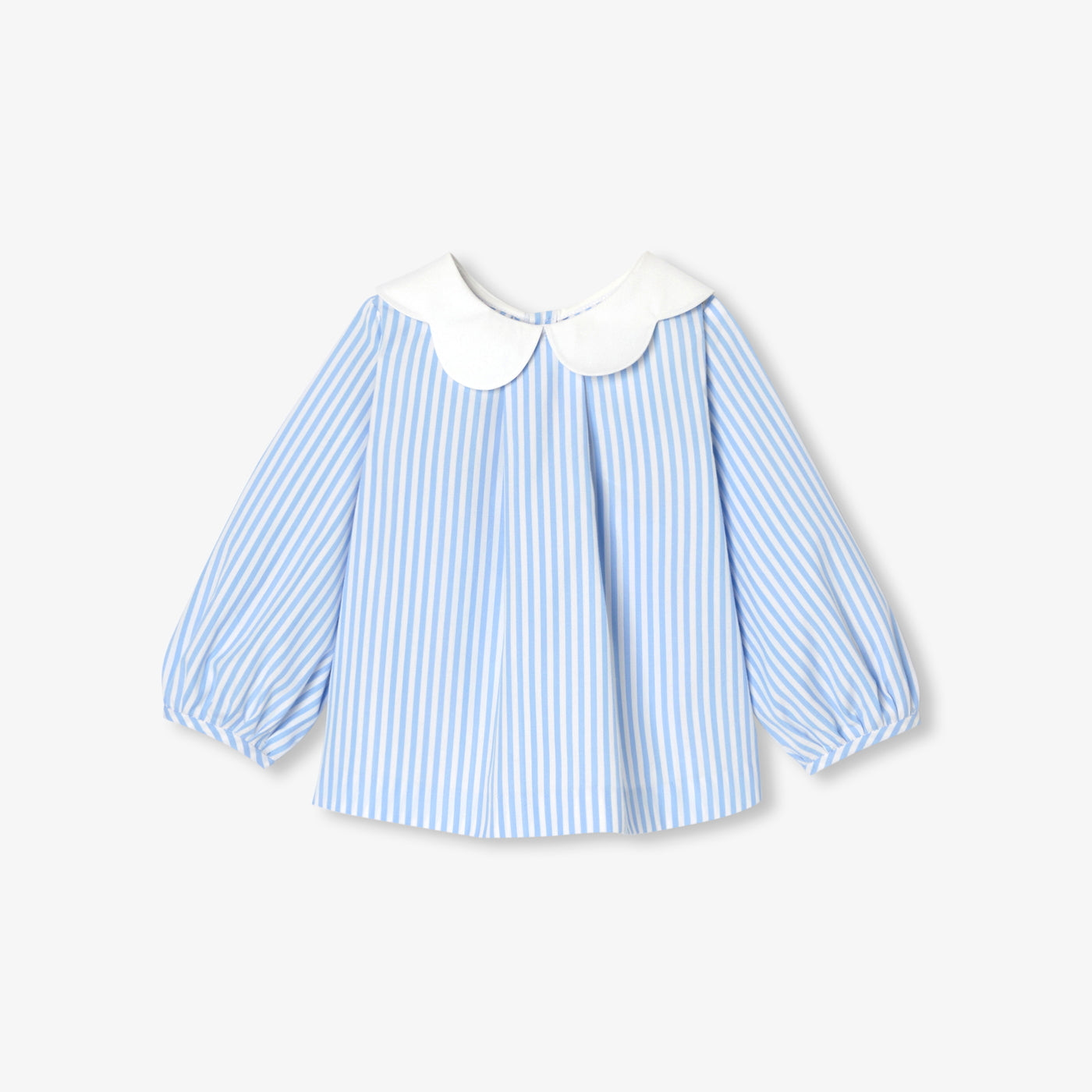 Baby girl striped poplin blouse - blanc/bleu