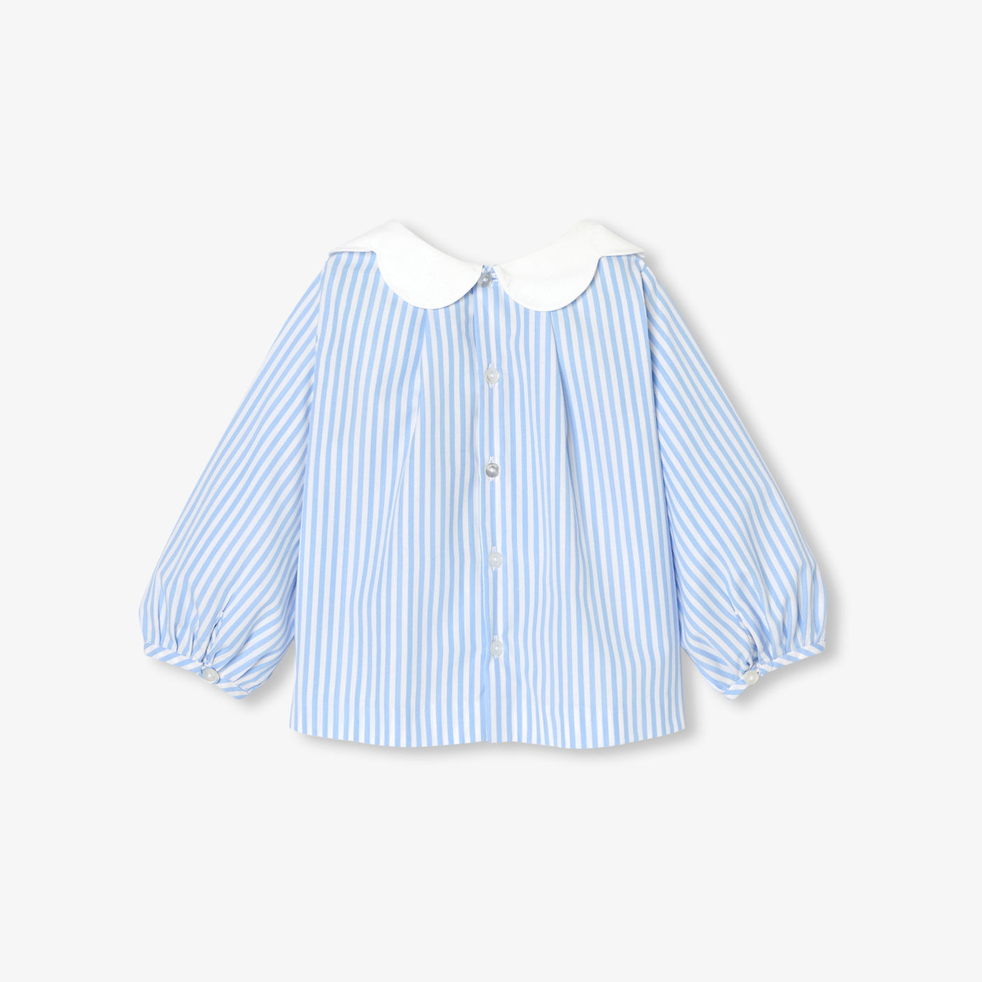 Baby girl striped poplin blouse - blanc/bleu