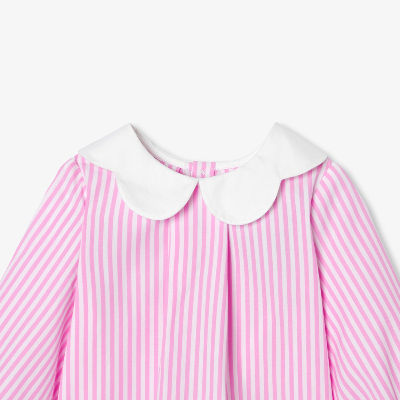 Baby girl striped poplin blouse - blanc/rose