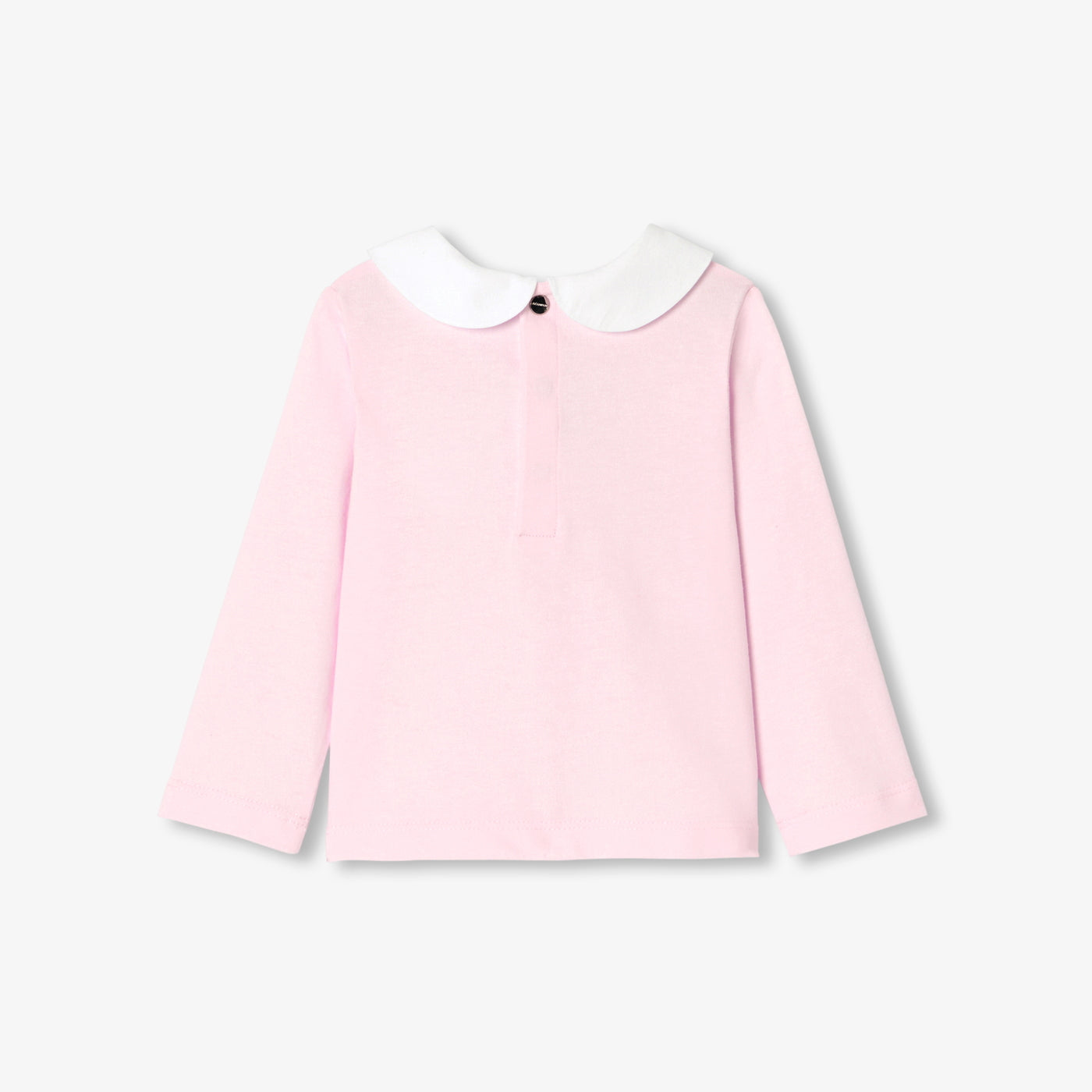 Baby girl long-sleeved tee - rose poudre jacadi