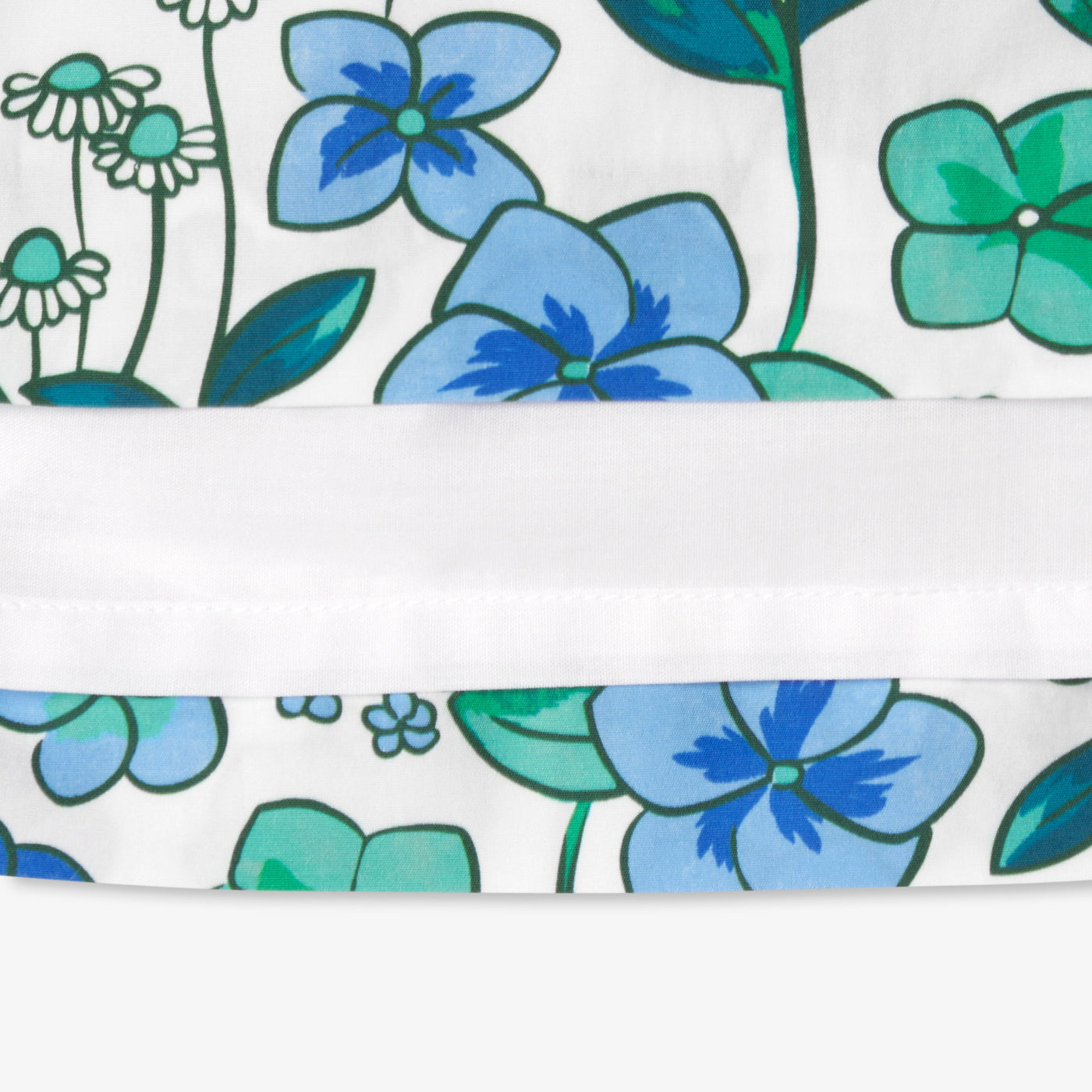 Girl floral print cotton poplin skirt - blanc/multico