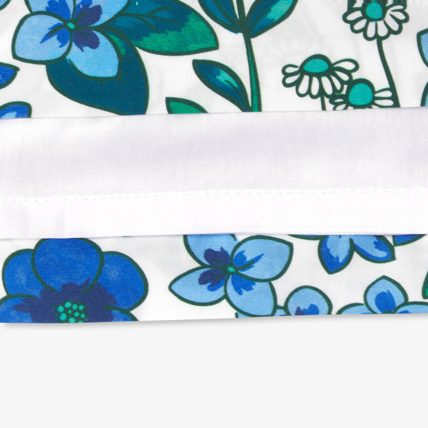 Girl floral print poplin dress - blanc/multico