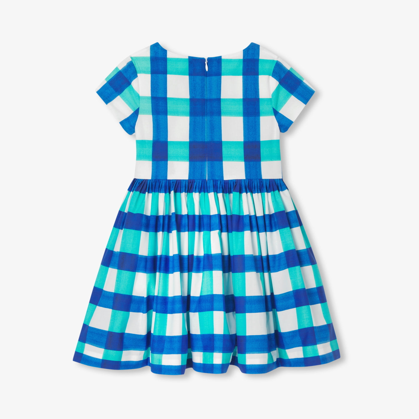 Girl short sleeve dress - blanc/multico