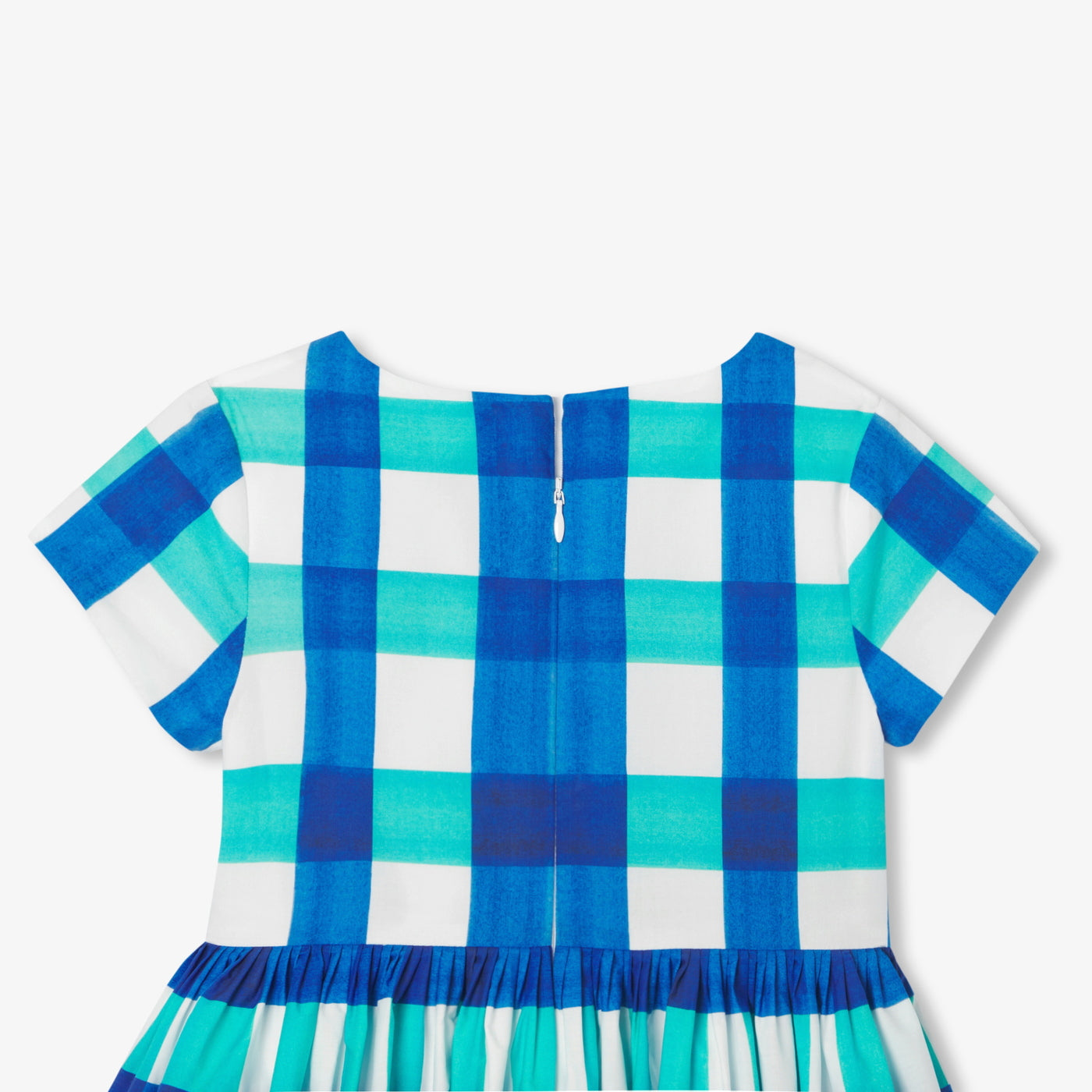Girl short sleeve dress - blanc/multico