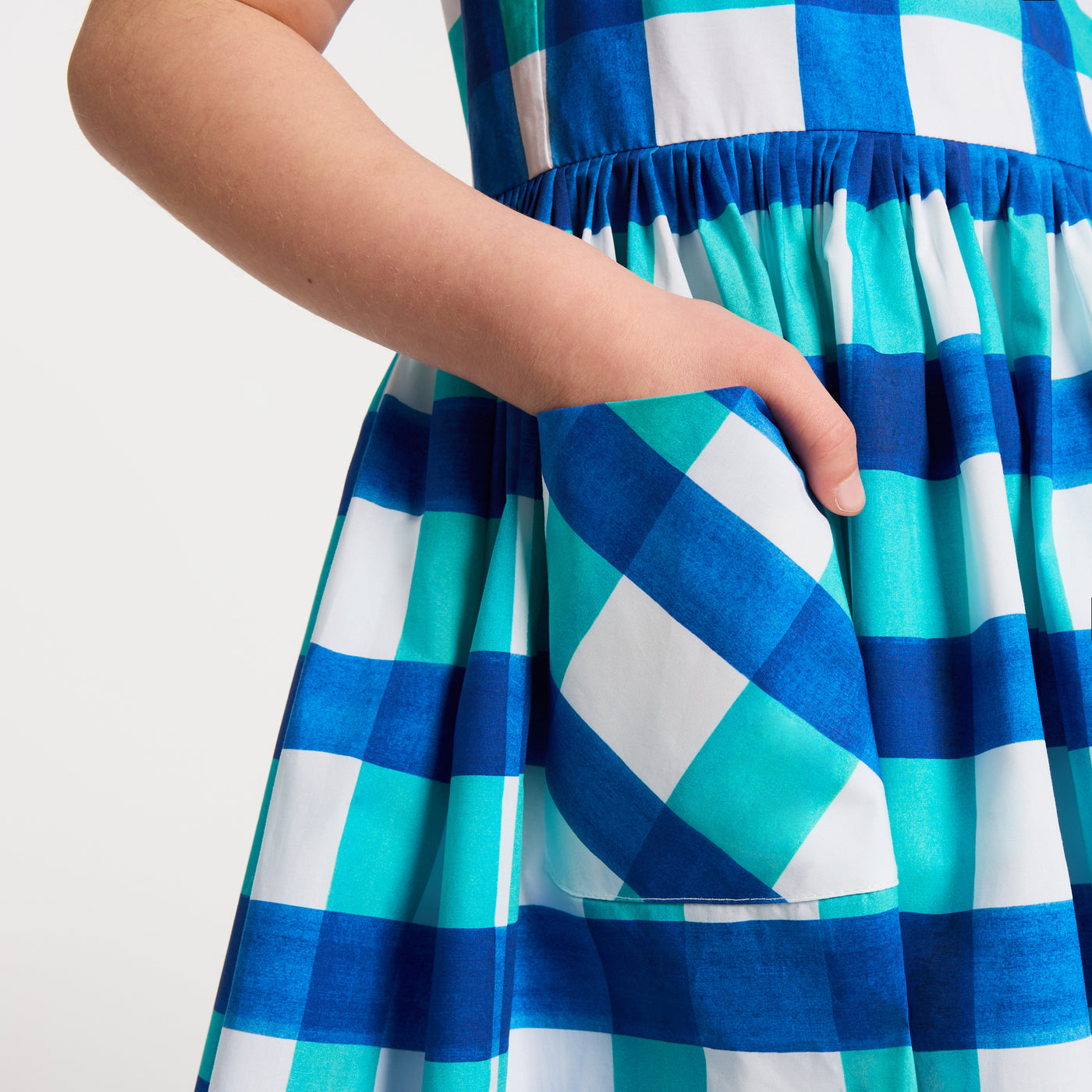 Girl short sleeve dress - blanc/multico