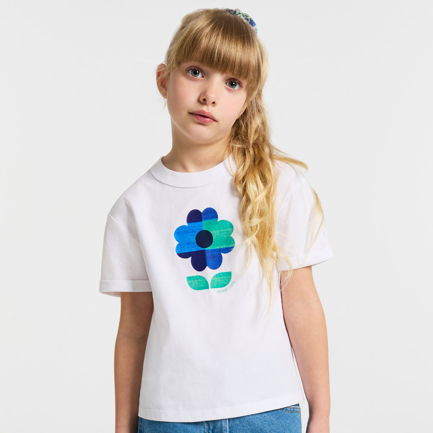 Girl short-sleeved T-shirt - blanc jacadi