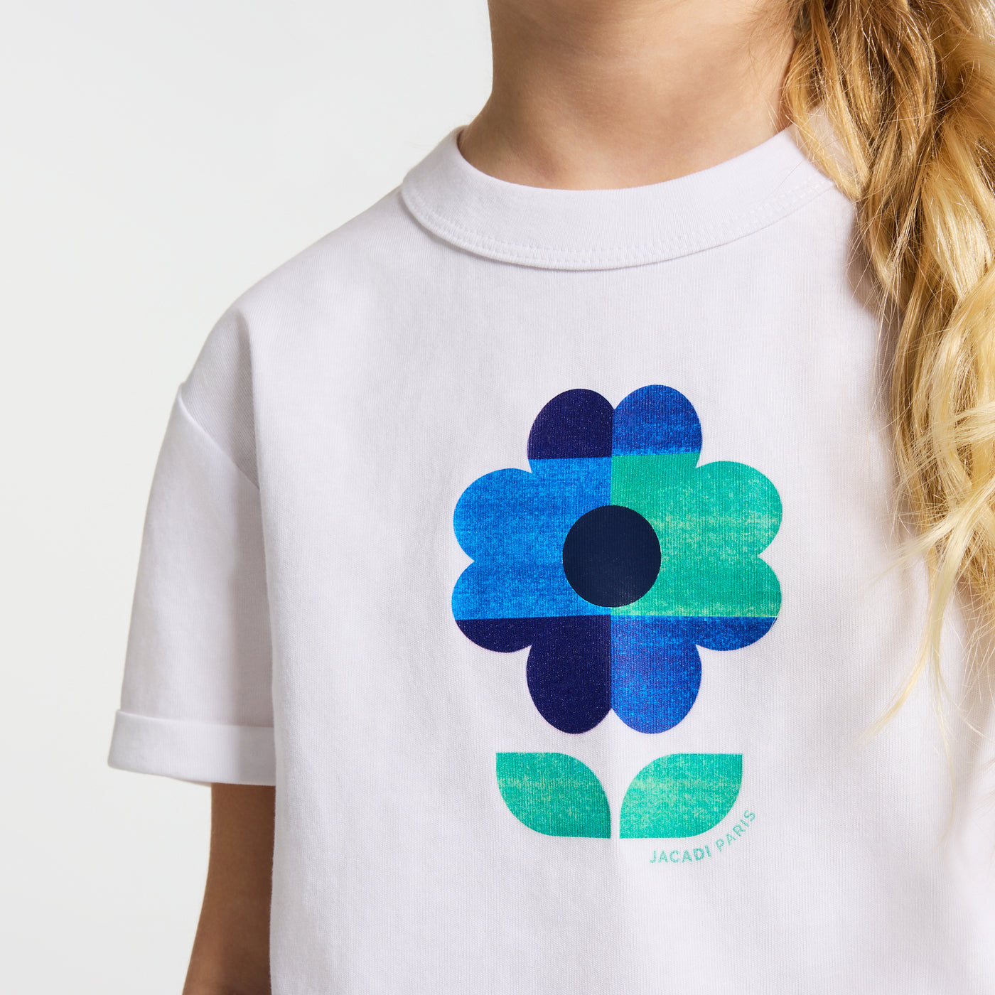 Girl short-sleeved T-shirt - blanc jacadi