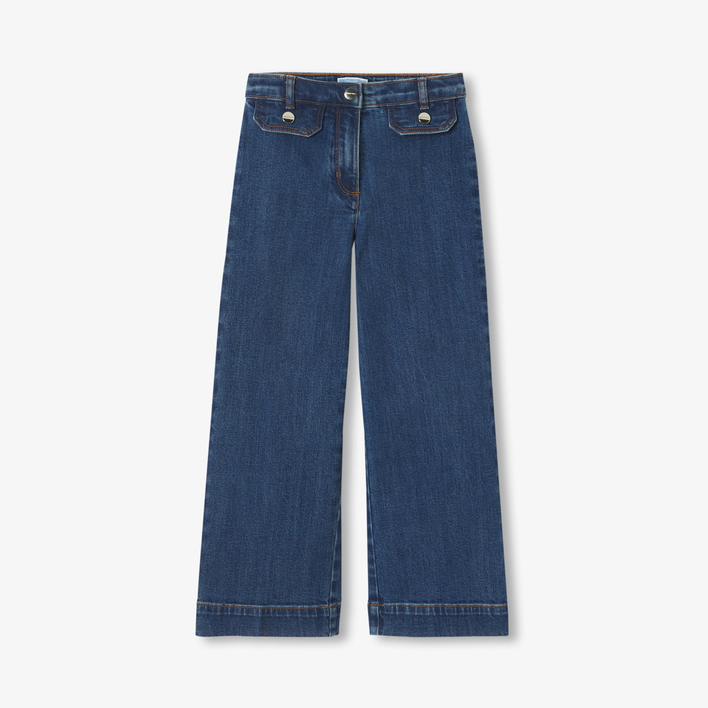 Girl wide-leg jeans - denim moyen