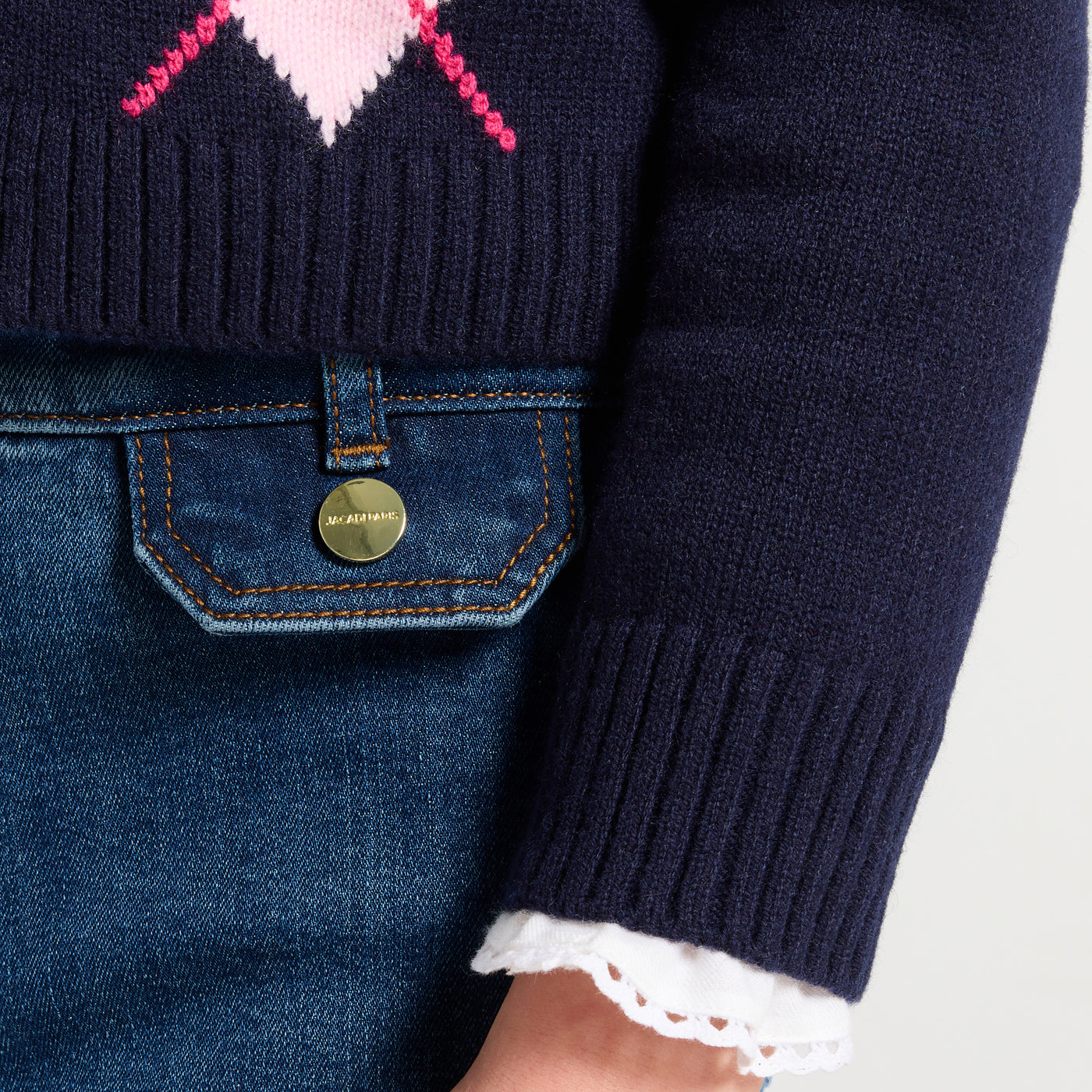 Girl wide-leg jeans - denim moyen