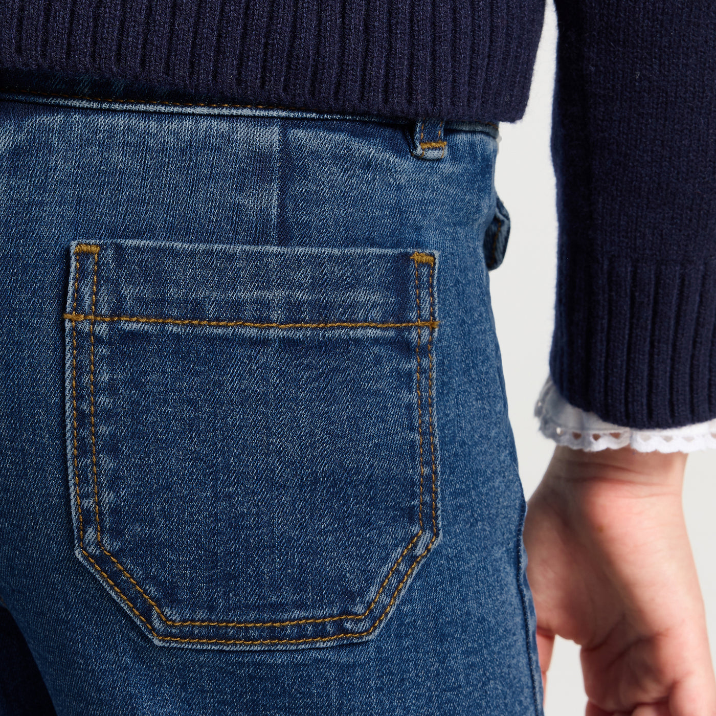 Girl wide-leg jeans - denim moyen