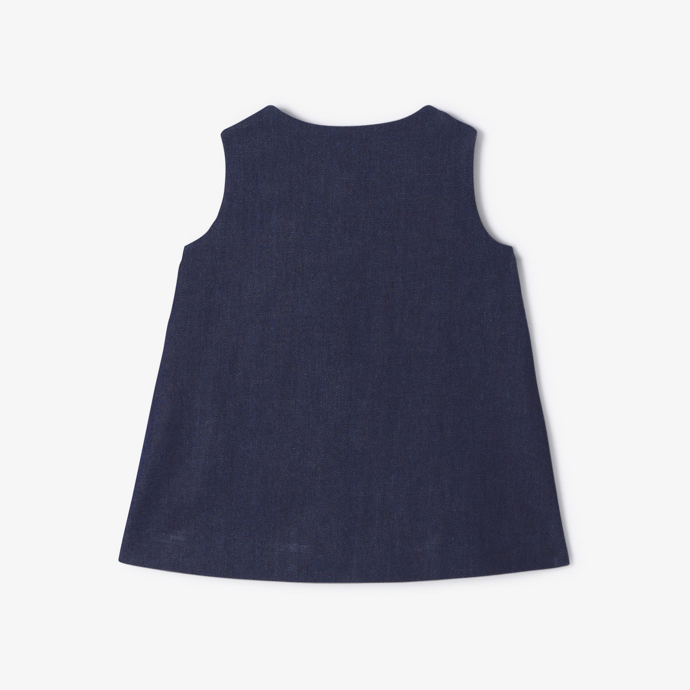 Baby girl denim pinafore dress - denim fonce