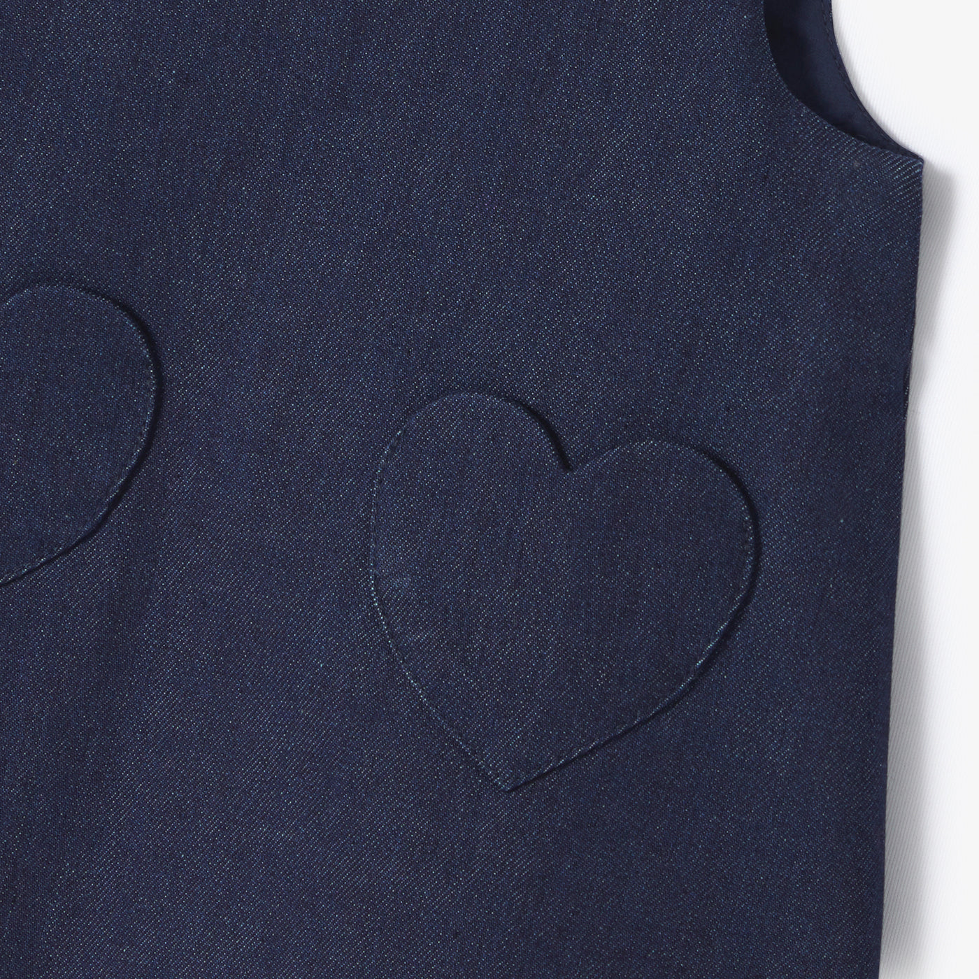 Baby girl denim pinafore dress - denim fonce