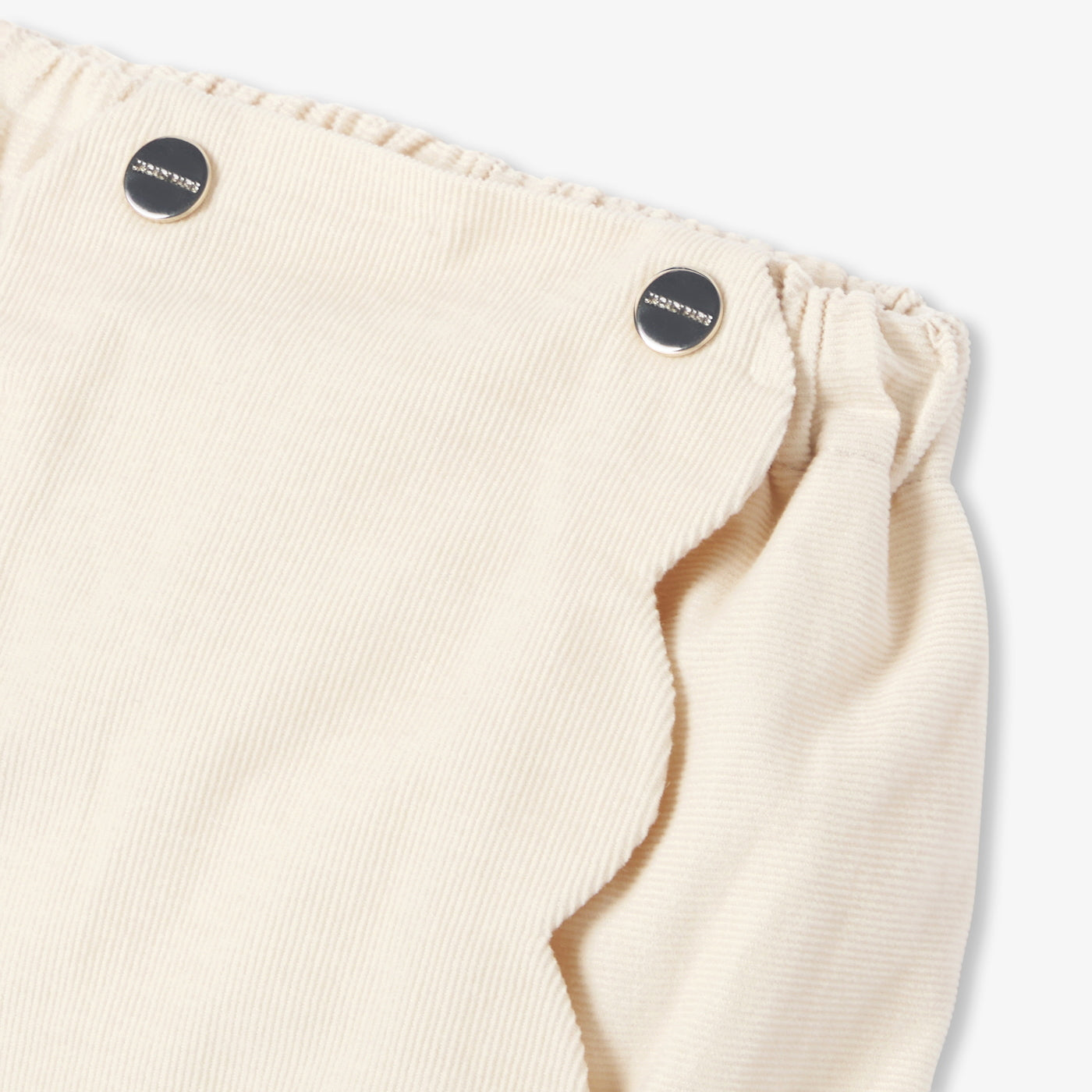 Baby girl velvet bloomers - beige ficelle