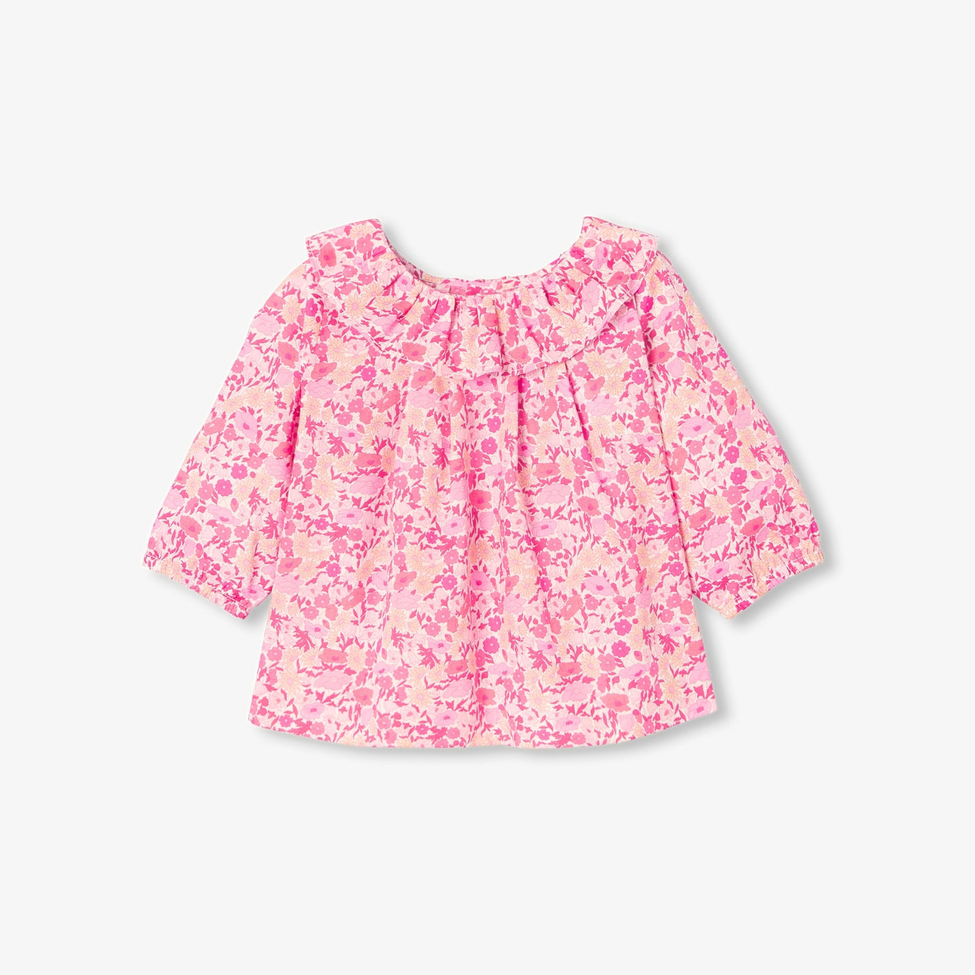 Baby girl blouse in Liberty fabric - rose/multico