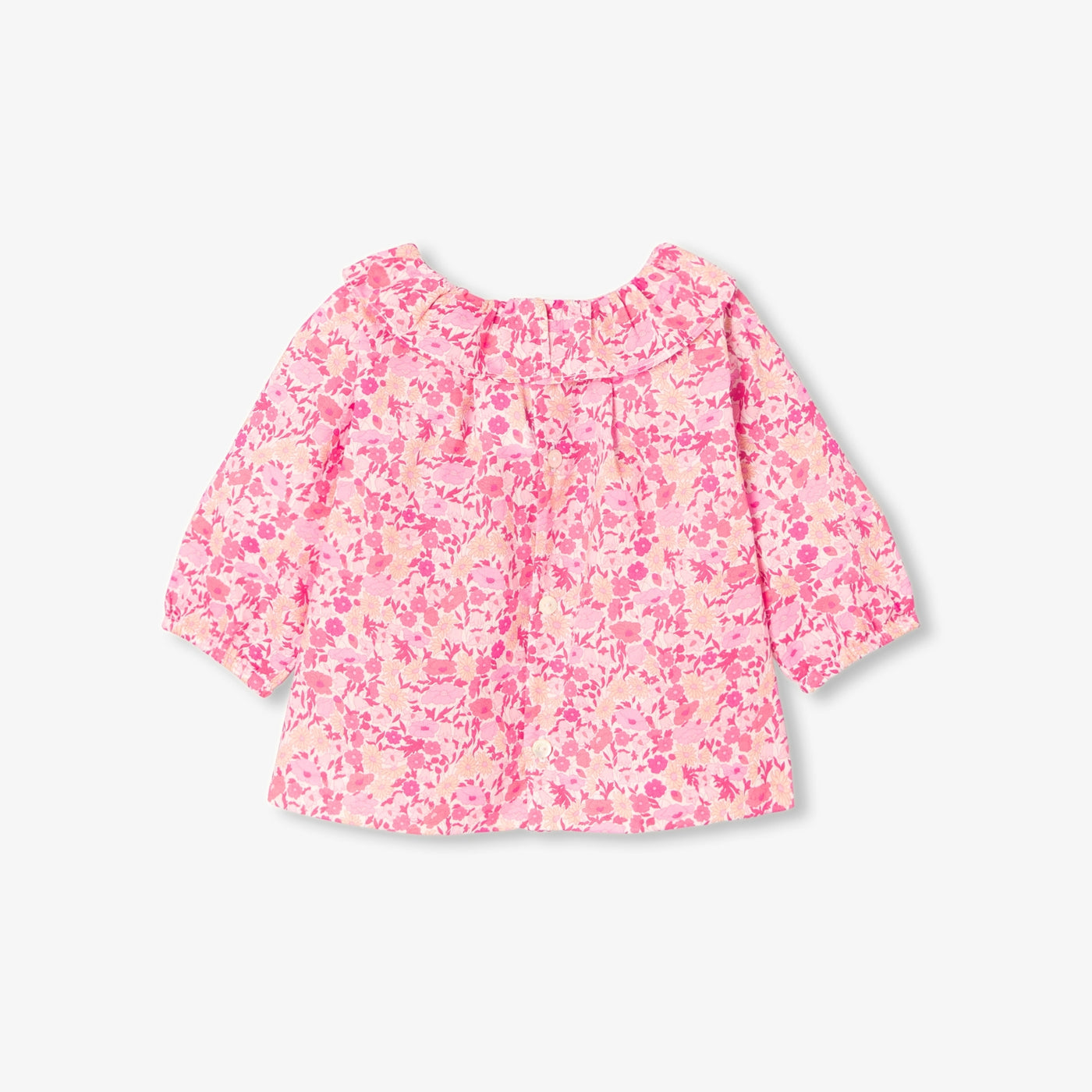 Baby girl blouse in Liberty fabric - rose/multico