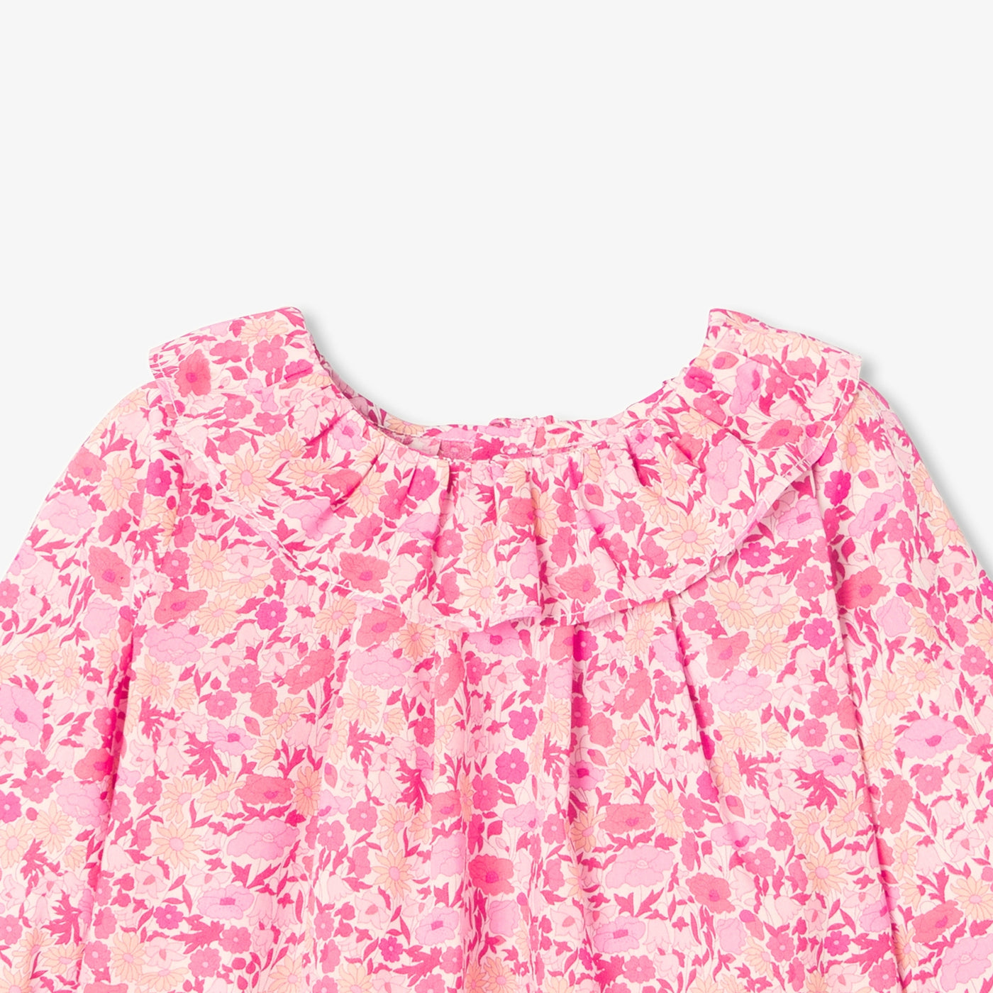 Baby girl blouse in Liberty fabric - rose/multico