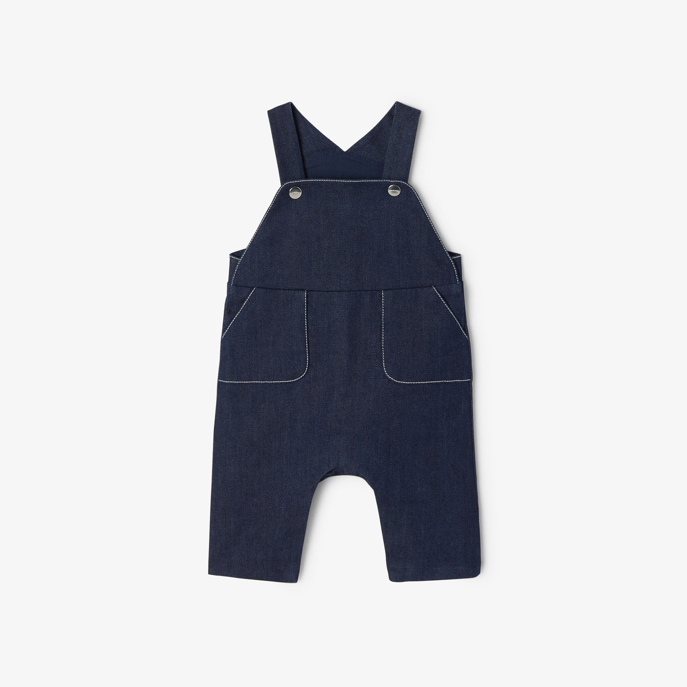 Baby boy denim dungarees - denim fonce
