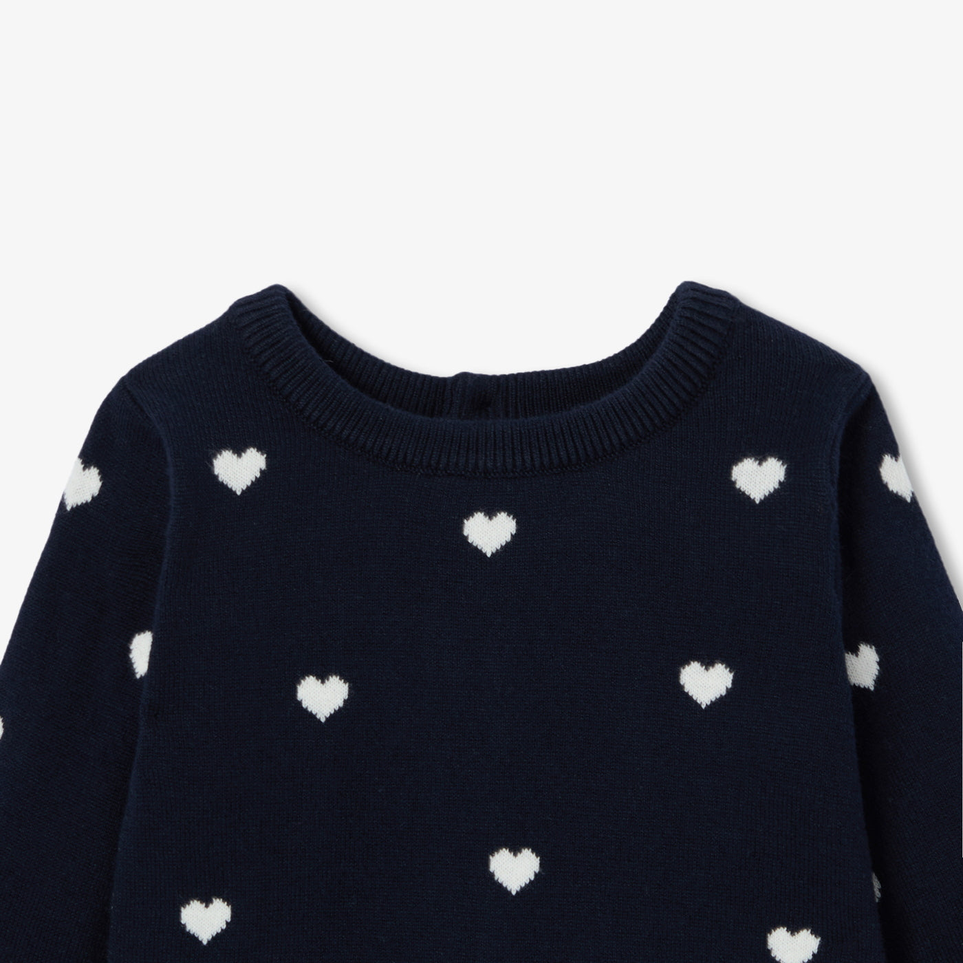 Baby girl hearts set - marine/blanc