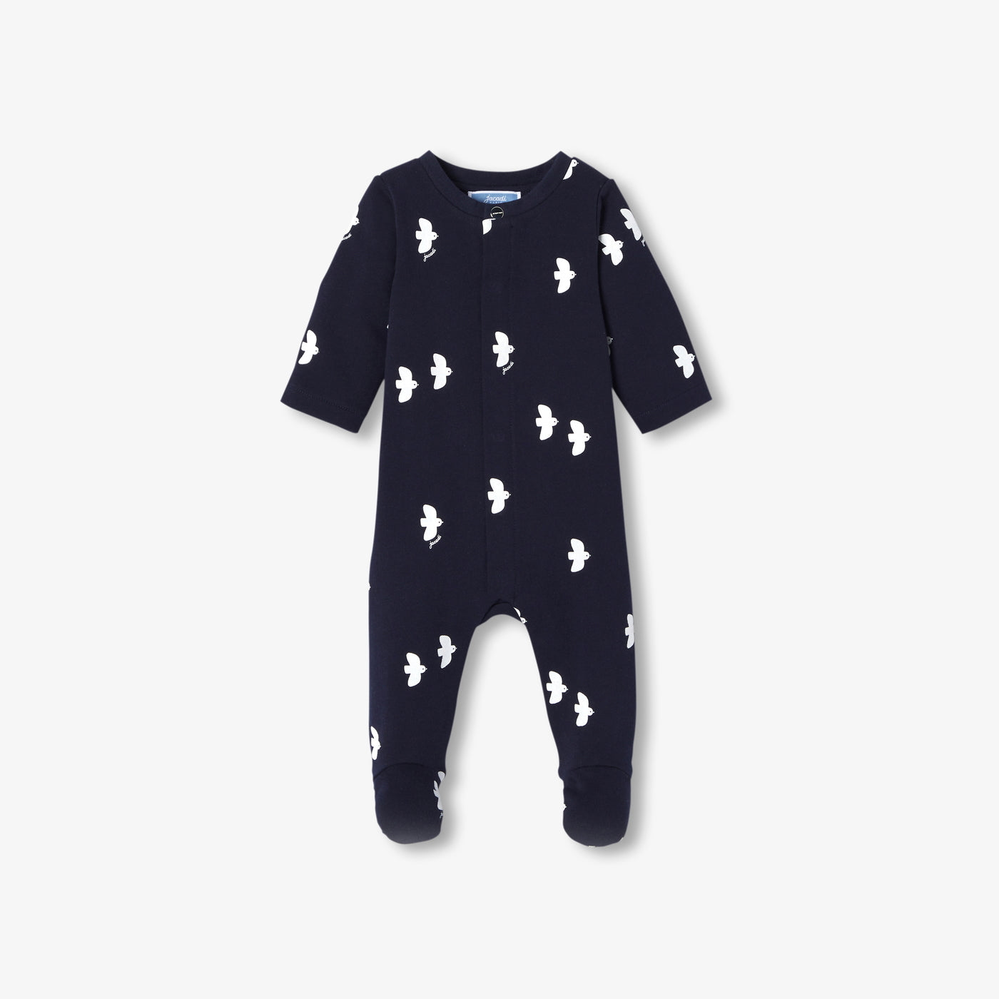 Baby soft fleece pyjamas - marine/blanc