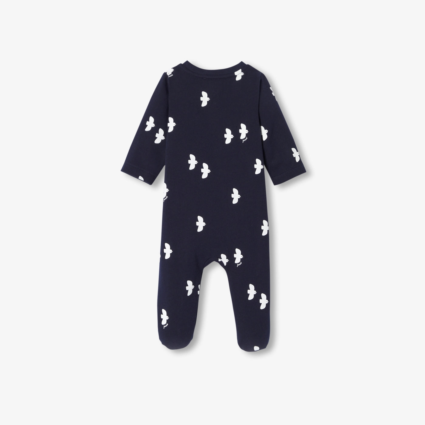Baby soft fleece pyjamas - marine/blanc
