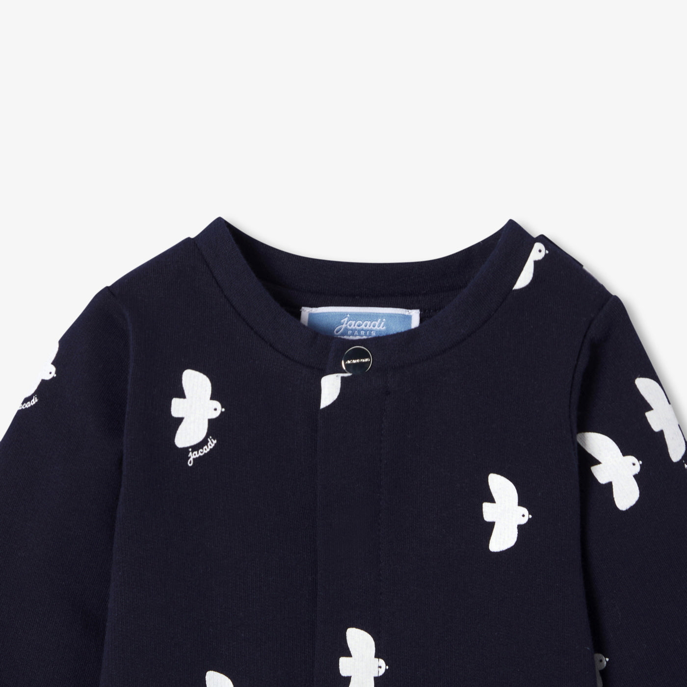Baby soft fleece pyjamas - marine/blanc