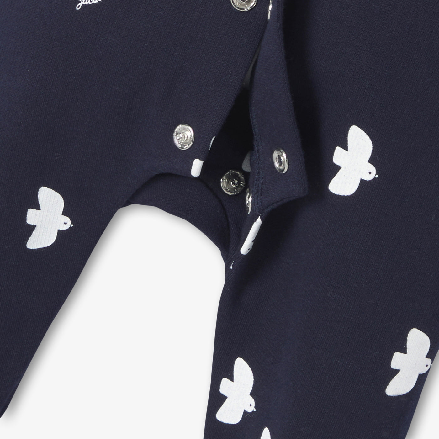 Baby soft fleece pyjamas - marine/blanc