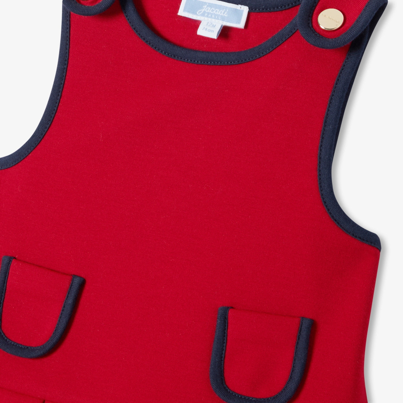 Baby girl Milano knit pinafore dress - rouge rubis