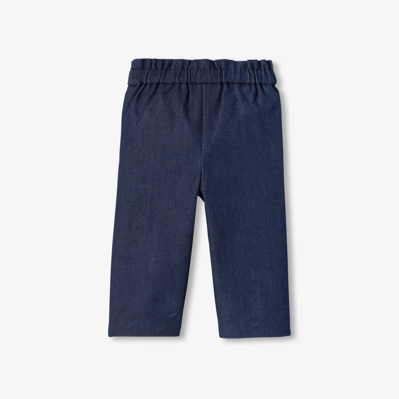 Baby girl paper bag waist jeans - denim fonce
