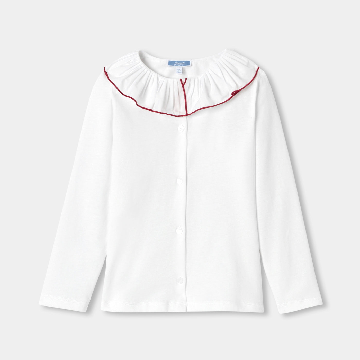 Girl cotton jersey blouse - blanc jacadi