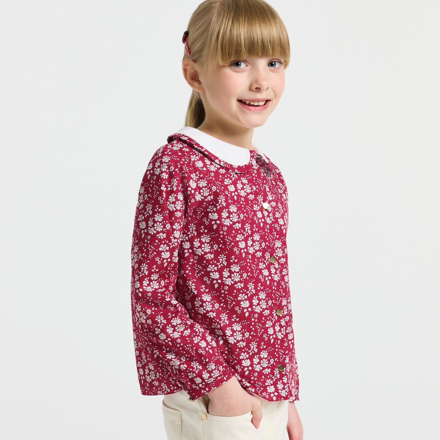 Girl Liberty fabric blouse - rouge/blanc