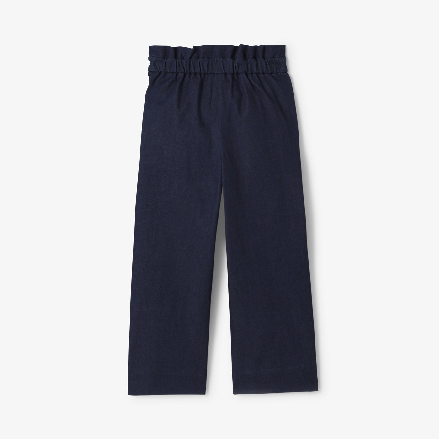 Girl wide-leg jeans in raw denim - denim fonce