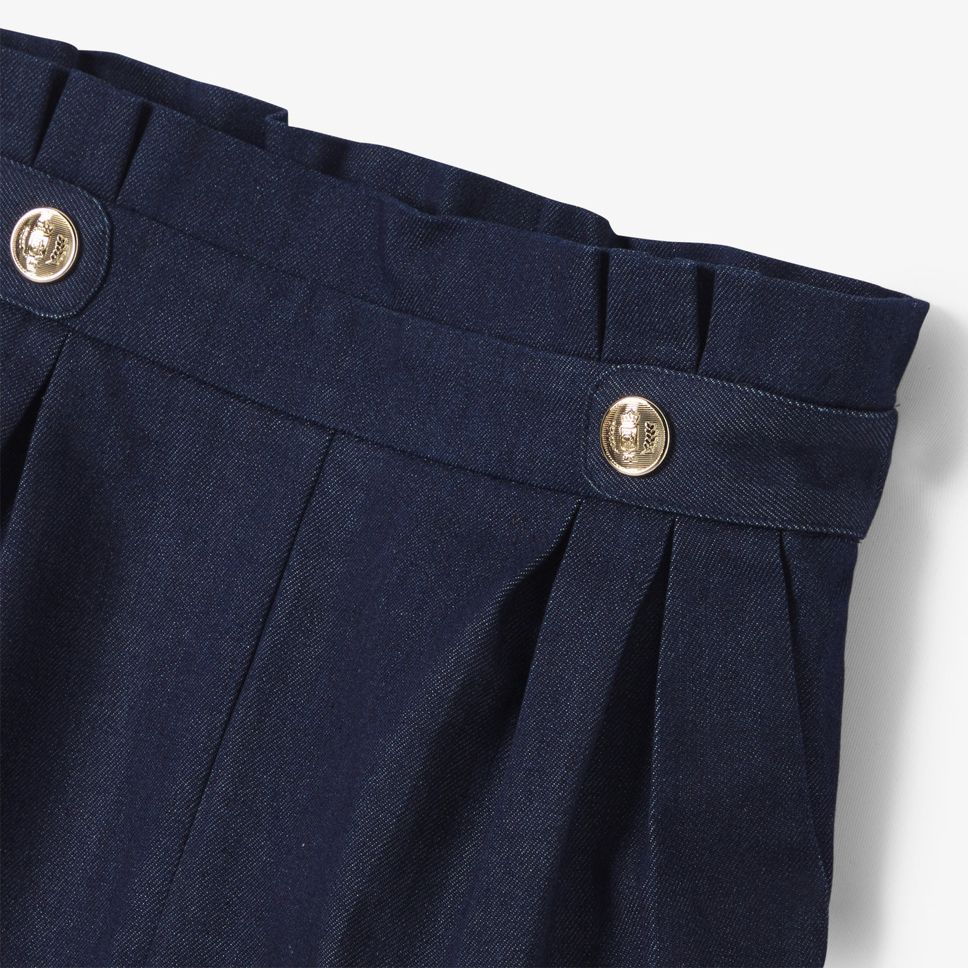 Girl wide-leg jeans in raw denim - denim fonce