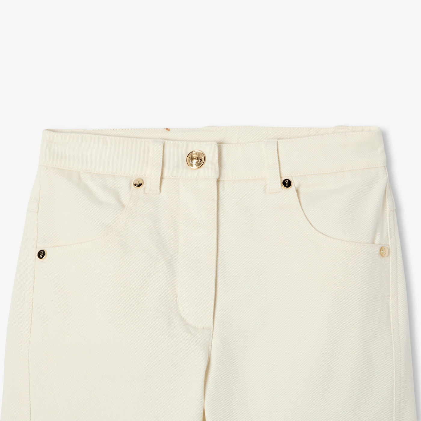Girl twill barrel trousers - ecru