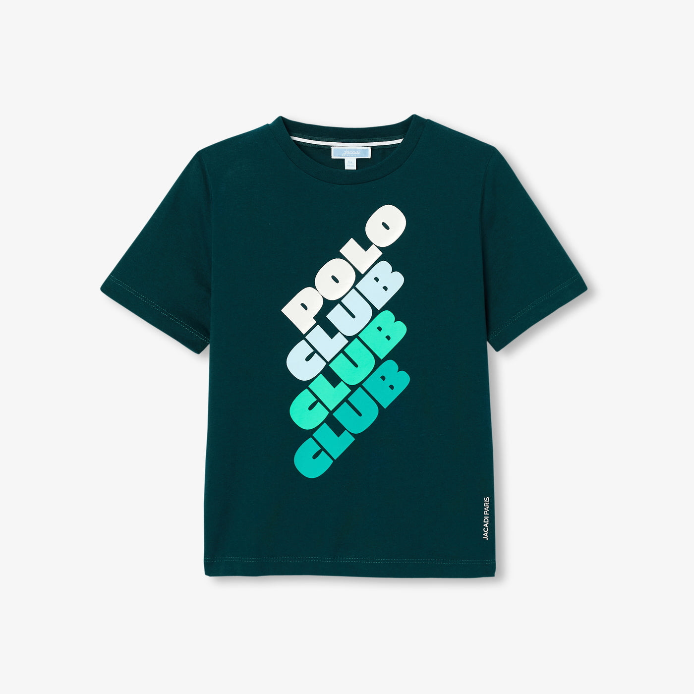 Boy short-sleeved jersey T-shirt - vert cedre