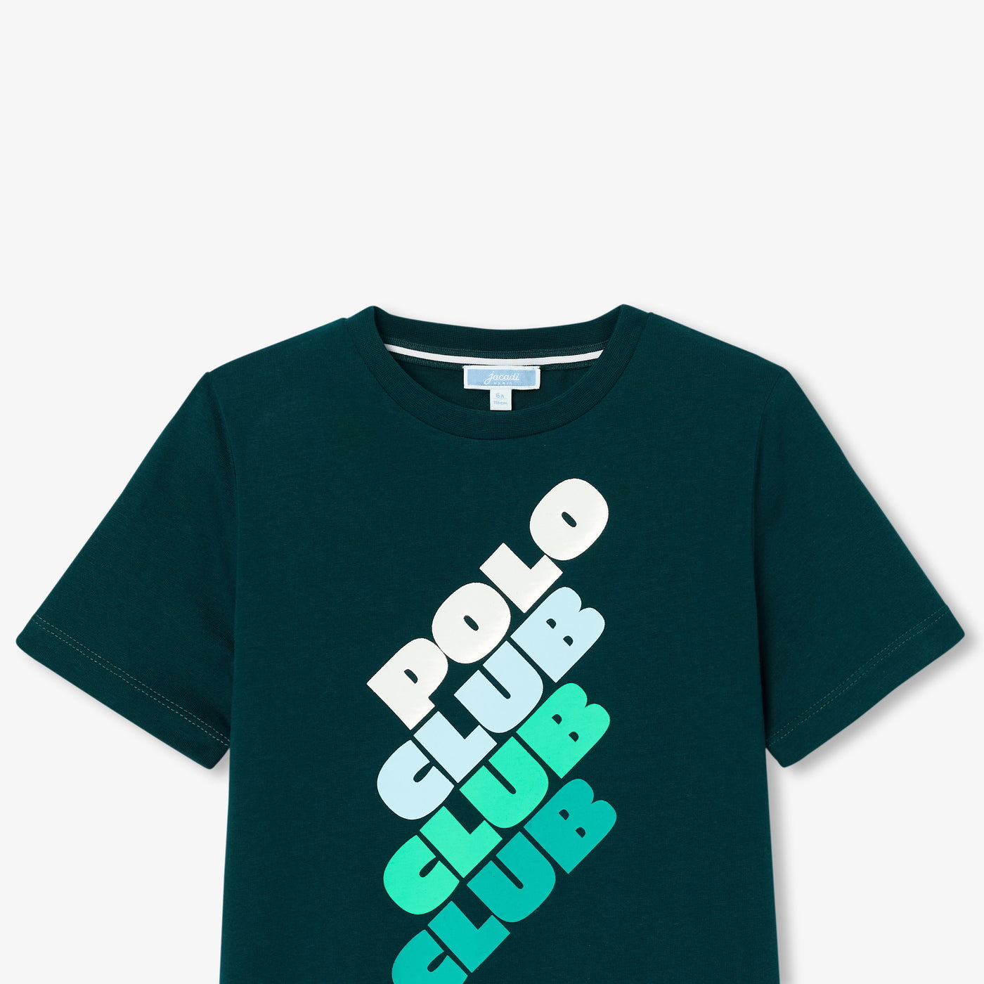 Boy short-sleeved jersey T-shirt - vert cedre